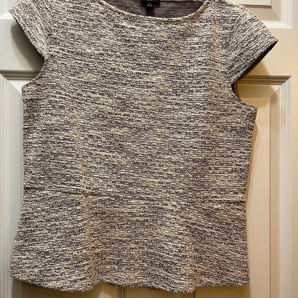 Elegant Tweed skirt and peplum hem top set